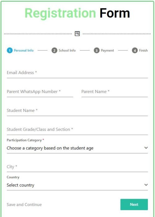 register form 1